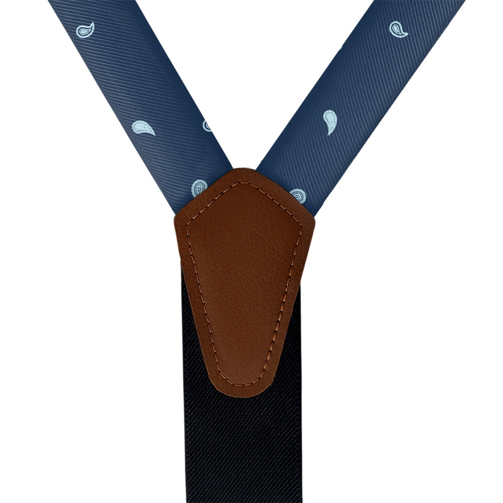 Petite Paisley Suspenders - Vegan Leather Y-Back - Knotty Tie Co.
