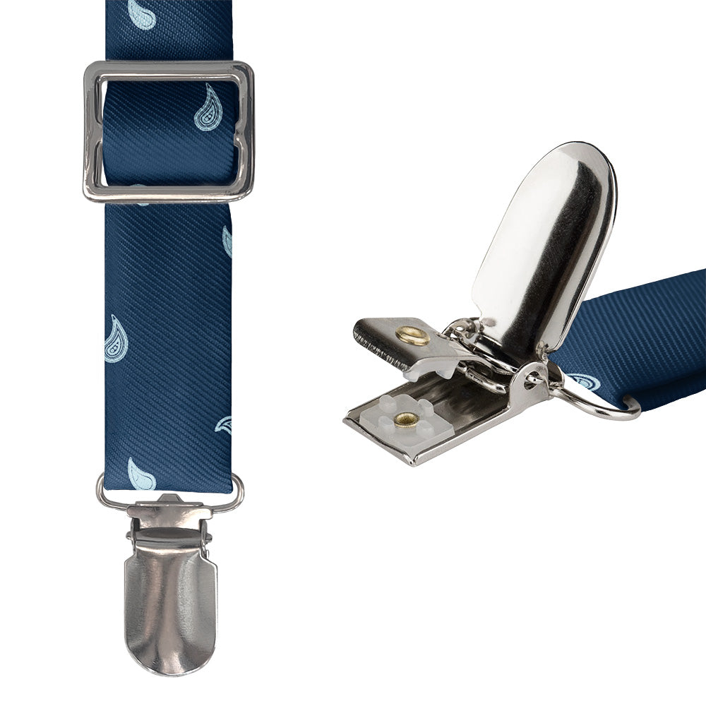 Petite Paisley Suspenders - Hardware and Strap - Knotty Tie Co.