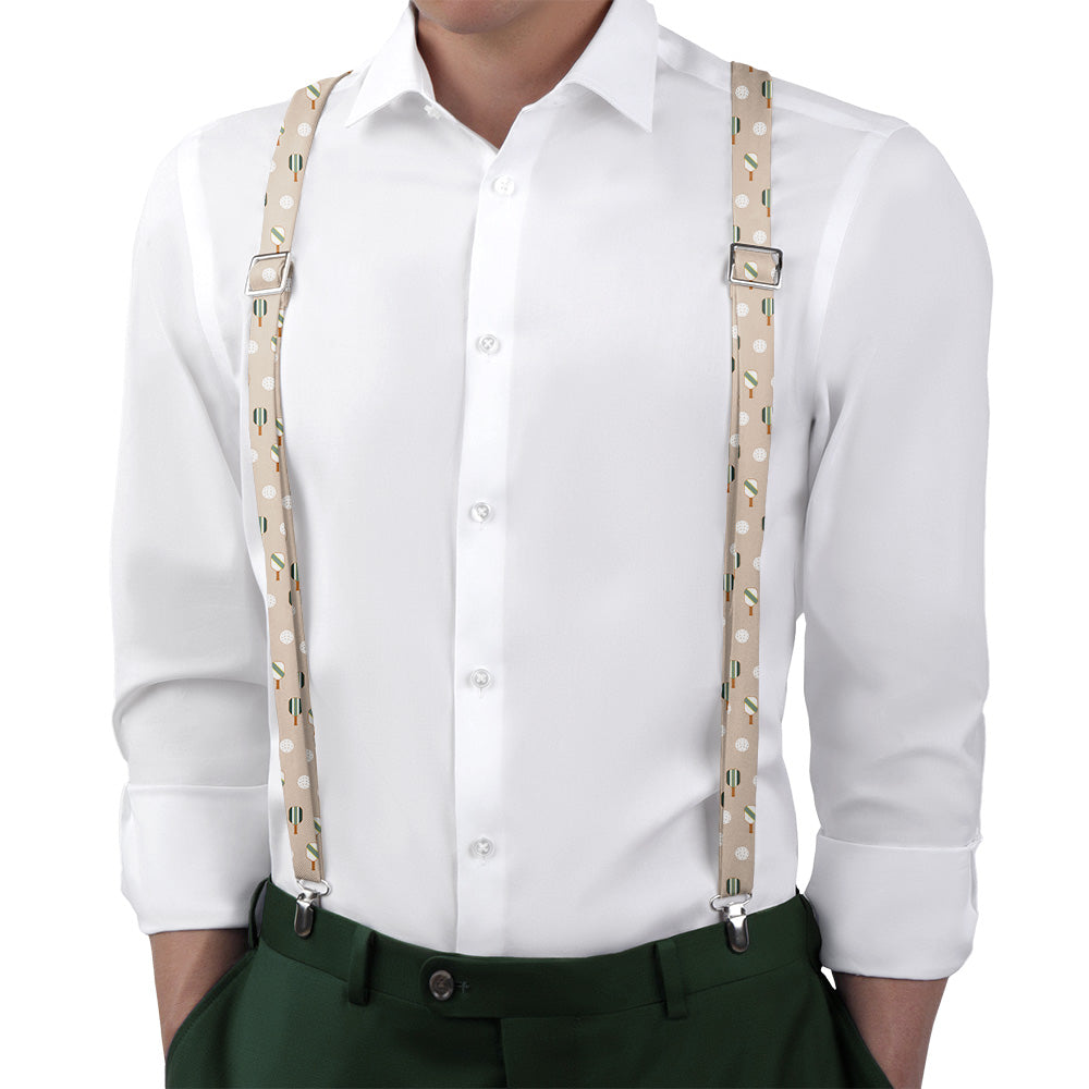 Pickler Pickleball Suspenders - On Model Back View - Knotty Tie Co.