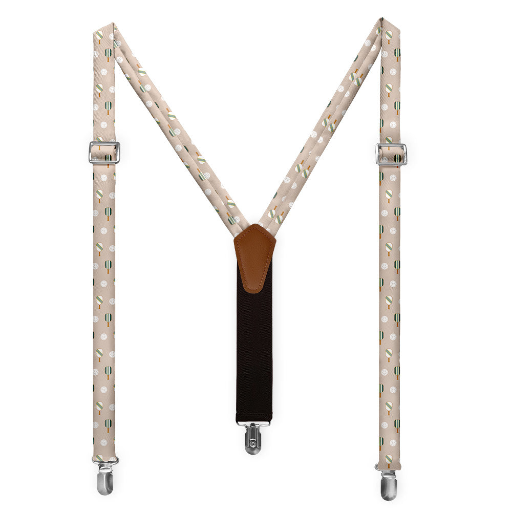 Pickler Pickleball Suspenders - Full Front View - Knotty Tie Co.