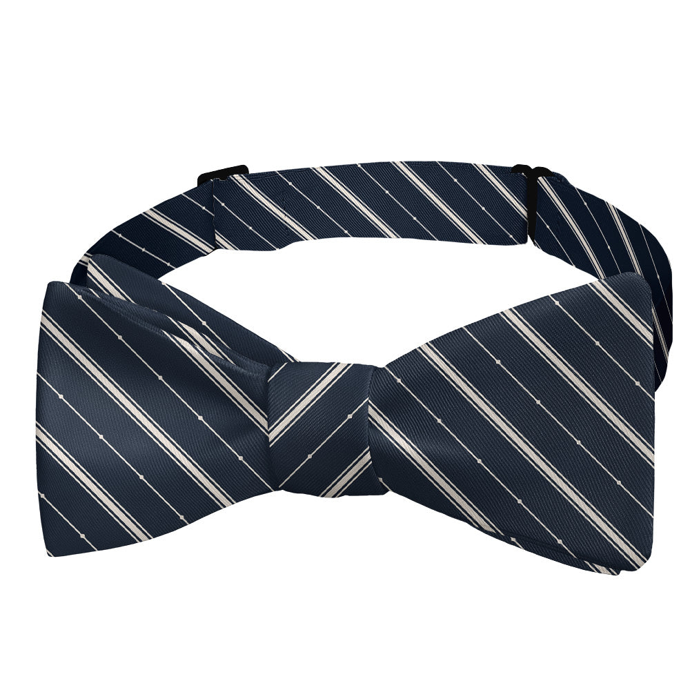 Pin Dot Stripe Bow Tie - Self Tie Bow Tie - Knotty Tie Co.