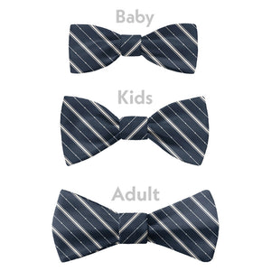 Pin Dot Stripe Bow Tie - Bow Sizes - Knotty Tie Co.