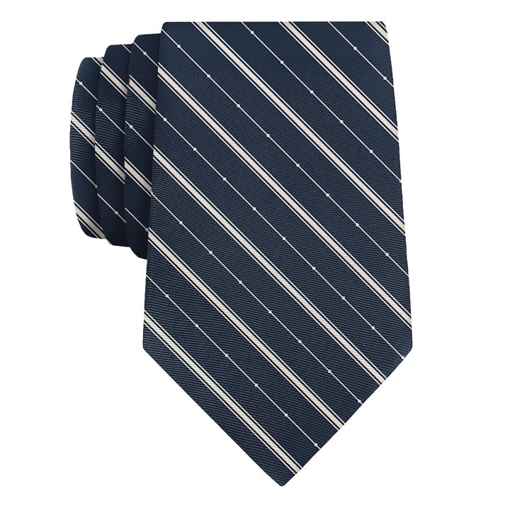 Pin Dot Stripe Necktie - Rolled - Knotty Tie Co.