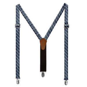 Pin Dot Stripe Suspenders - Full Front View - Knotty Tie Co.