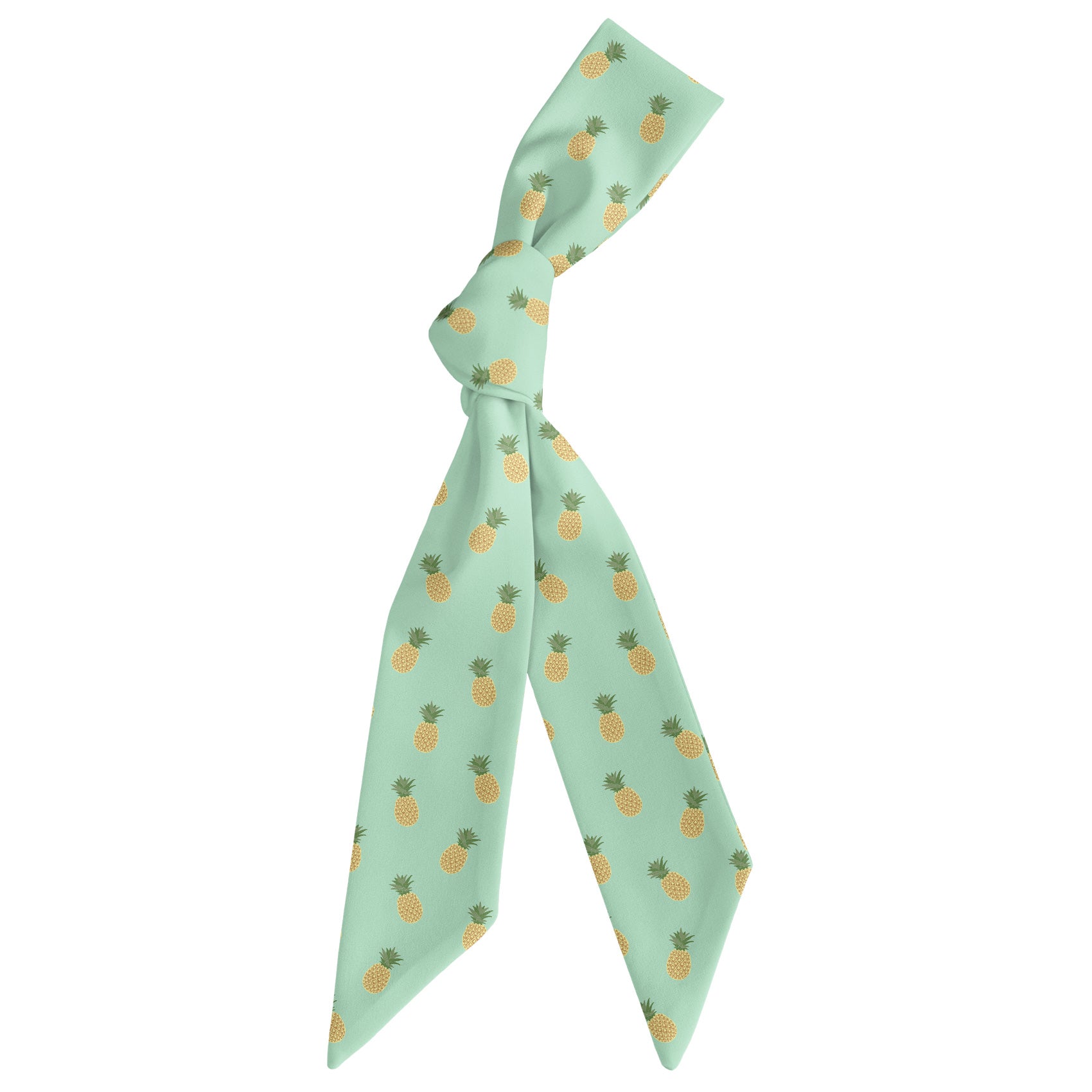 Pineapples Hair Scarf - Scarf Tied Into Knot - Knotty Tie Co.