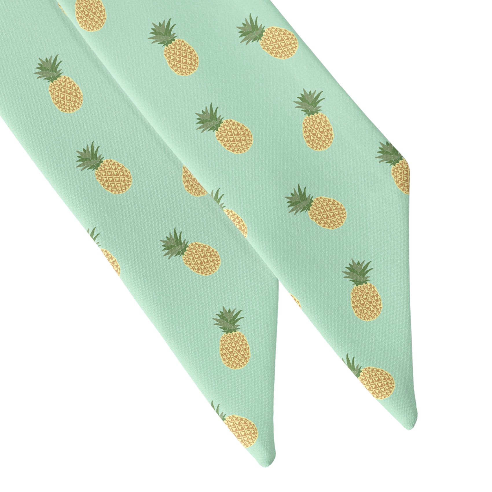 Pineapples Hair Scarf - Scarf Tapered Ends - Knotty Tie Co.