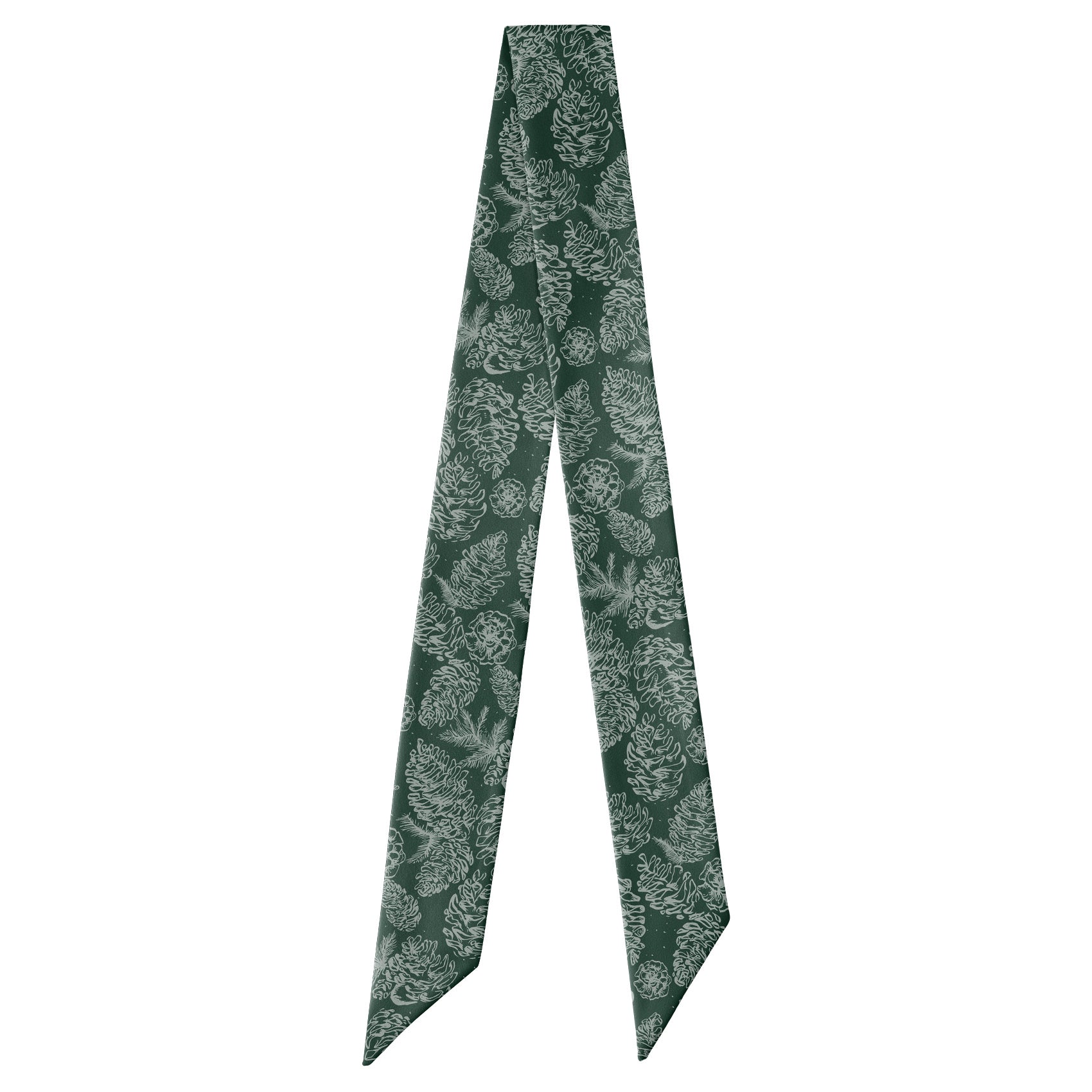 Pinecones Hair Scarf - Full View of Hair Scarf - Knotty Tie Co.