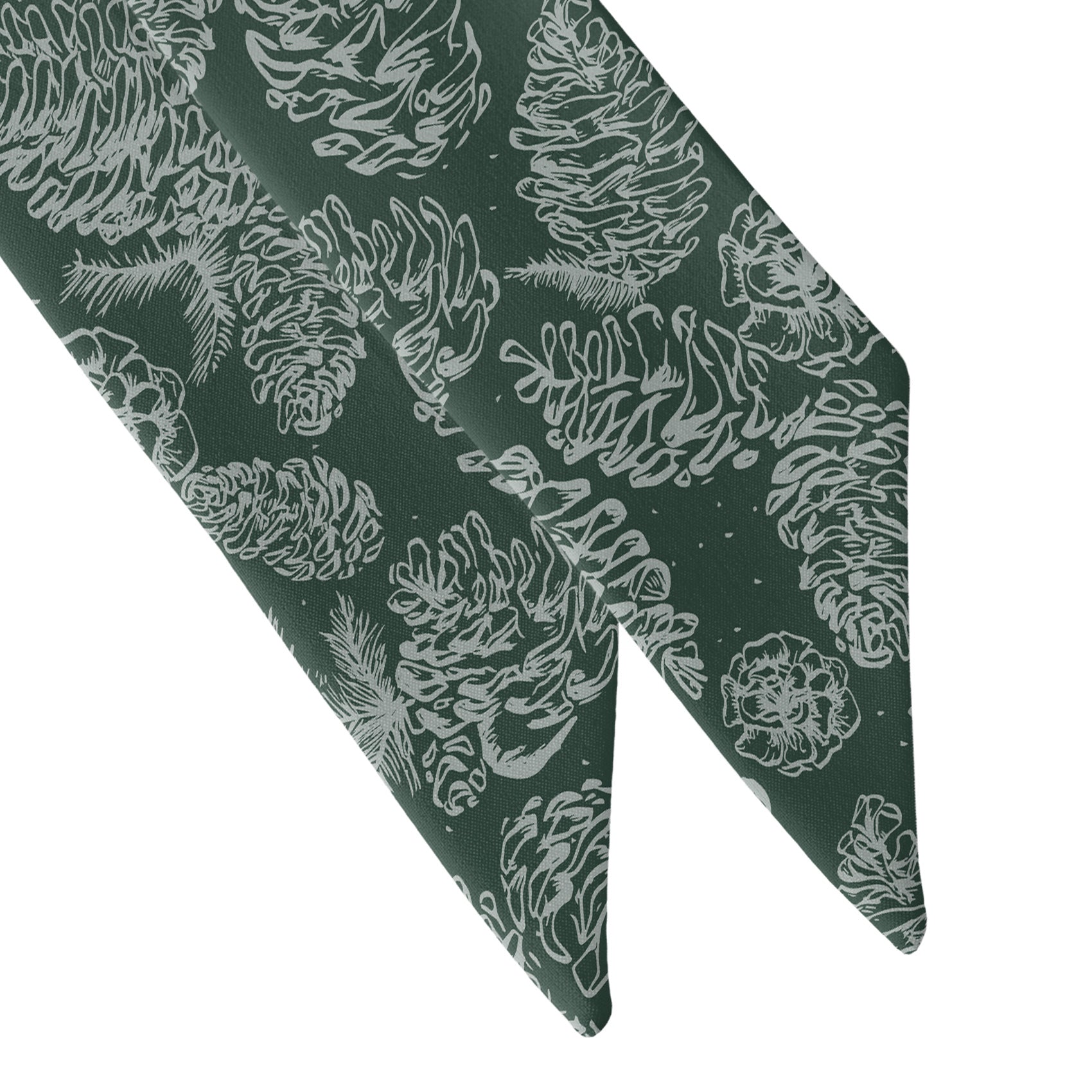 Pinecones Hair Scarf - Scarf Tapered Ends - Knotty Tie Co.