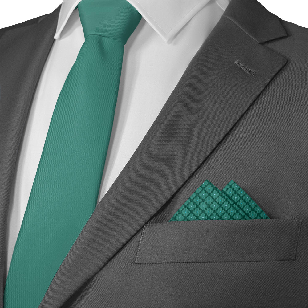 Piquena Floral Pocket Square - Matching Necktie- Knotty Tie Co.