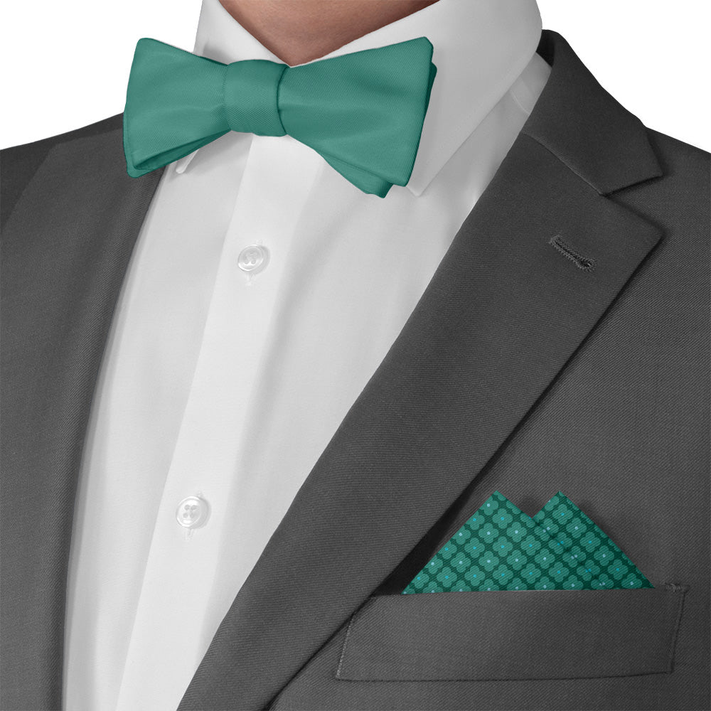 Piquena Floral Pocket Square - Matching Bow Tie - Knotty Tie Co.