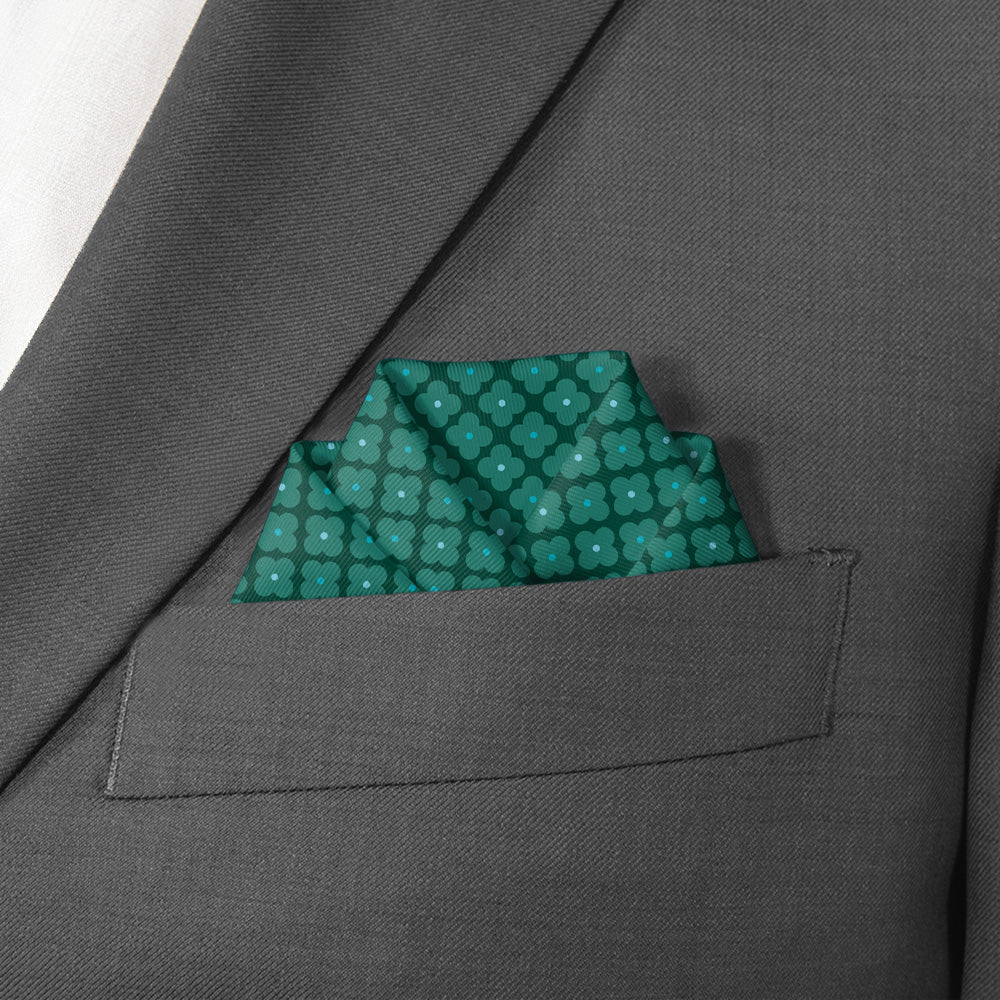Piquena Floral Pocket Square - Scalloped Fold - Knotty Tie Co.