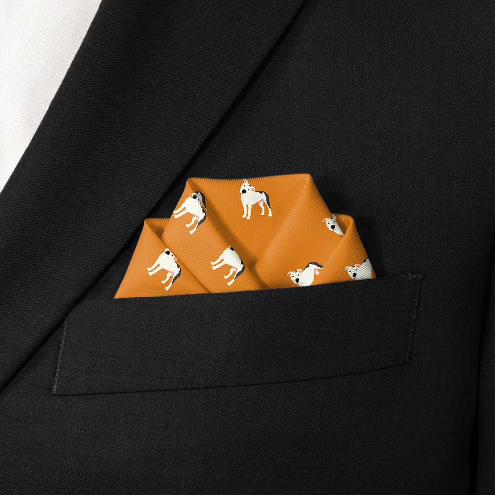 Pitbull Pocket Square - Scalloped Fold - Knotty Tie Co.