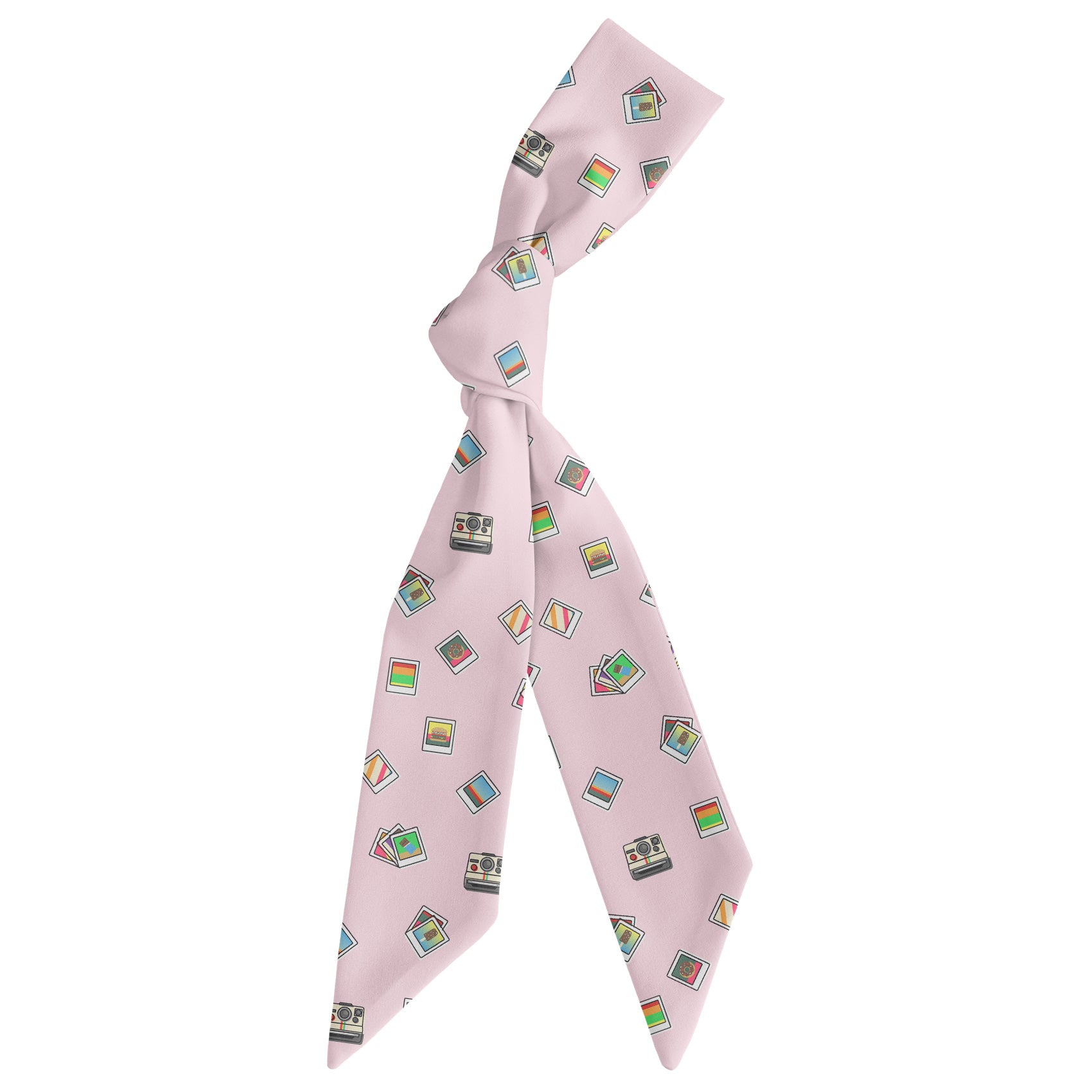 Polaroid Pictures Hair Scarf - Scarf Tied Into Knot - Knotty Tie Co.