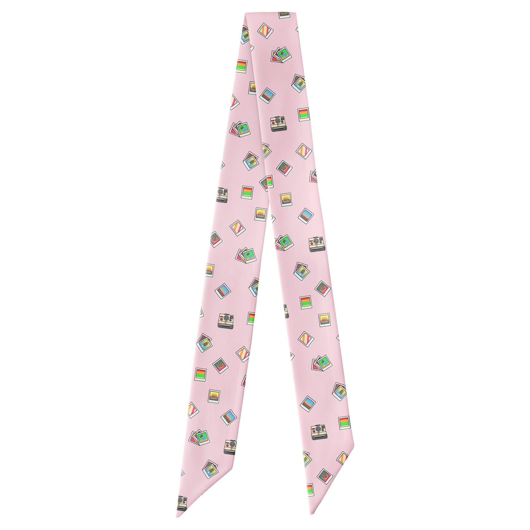 Polaroid Pictures Hair Scarf - Full View of Hair Scarf - Knotty Tie Co.