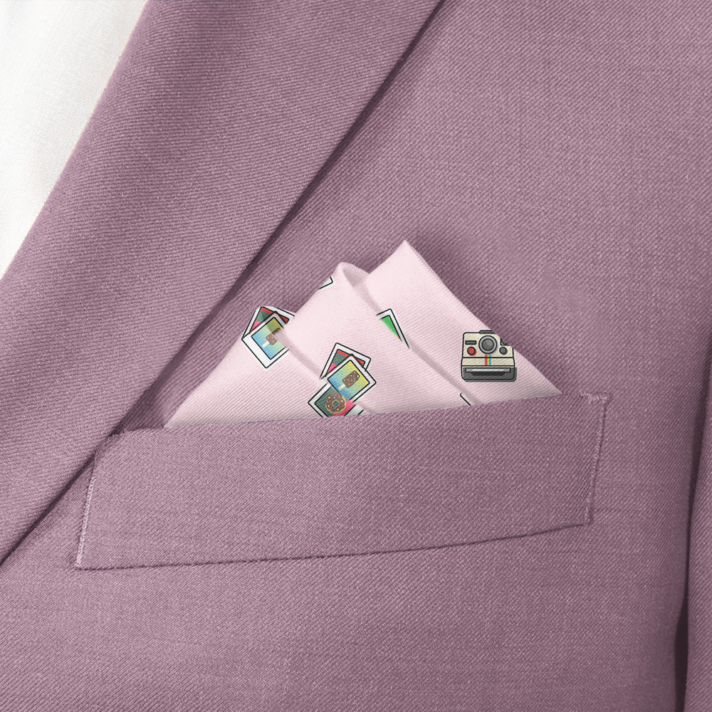 Polaroid Pictures Pocket Square - Stairs Fold - Knotty Tie Co.