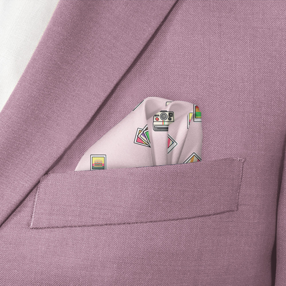 Polaroid Pictures Pocket Square - Wave Fold - Knotty Tie Co.