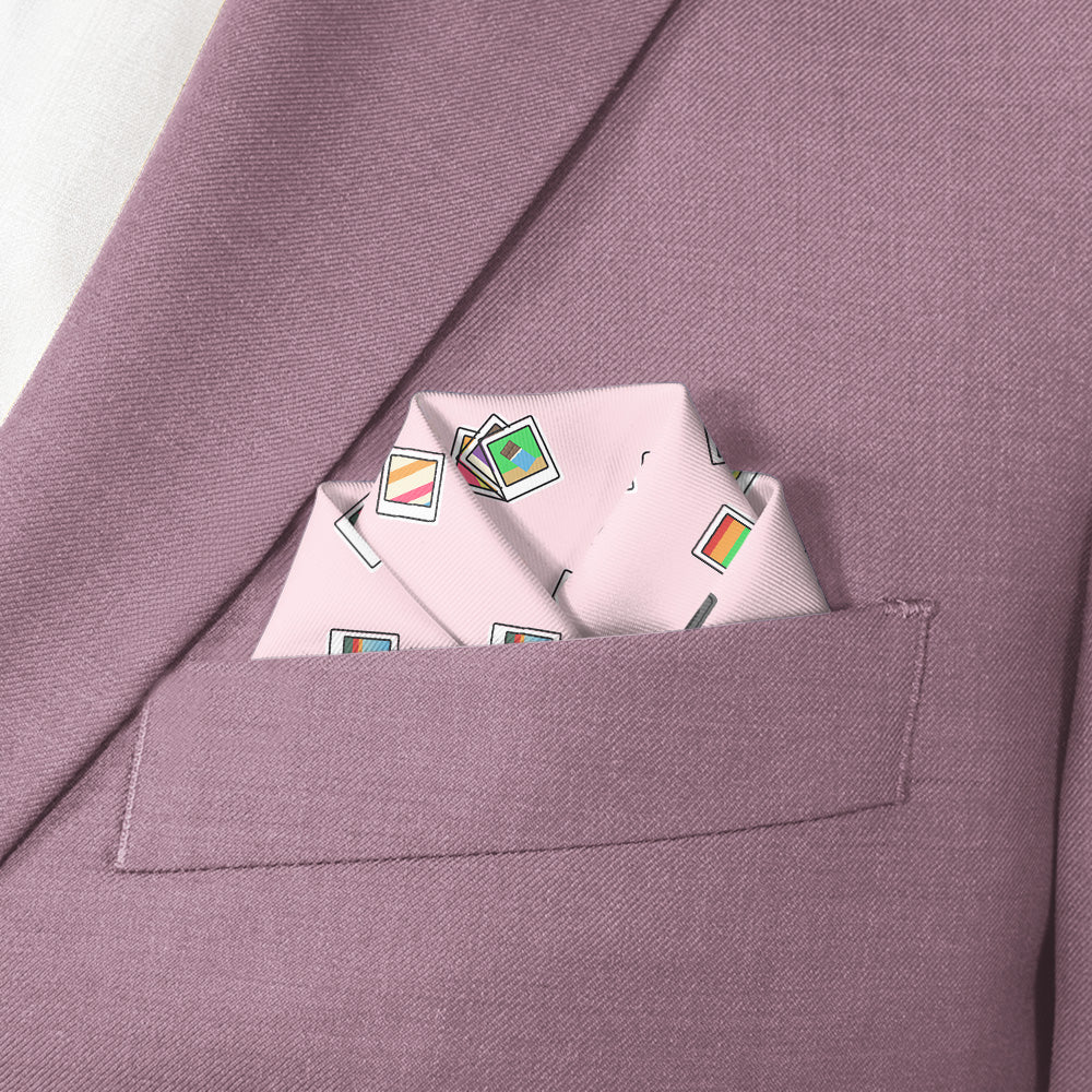 Polaroid Pictures Pocket Square - Scalloped Fold - Knotty Tie Co.