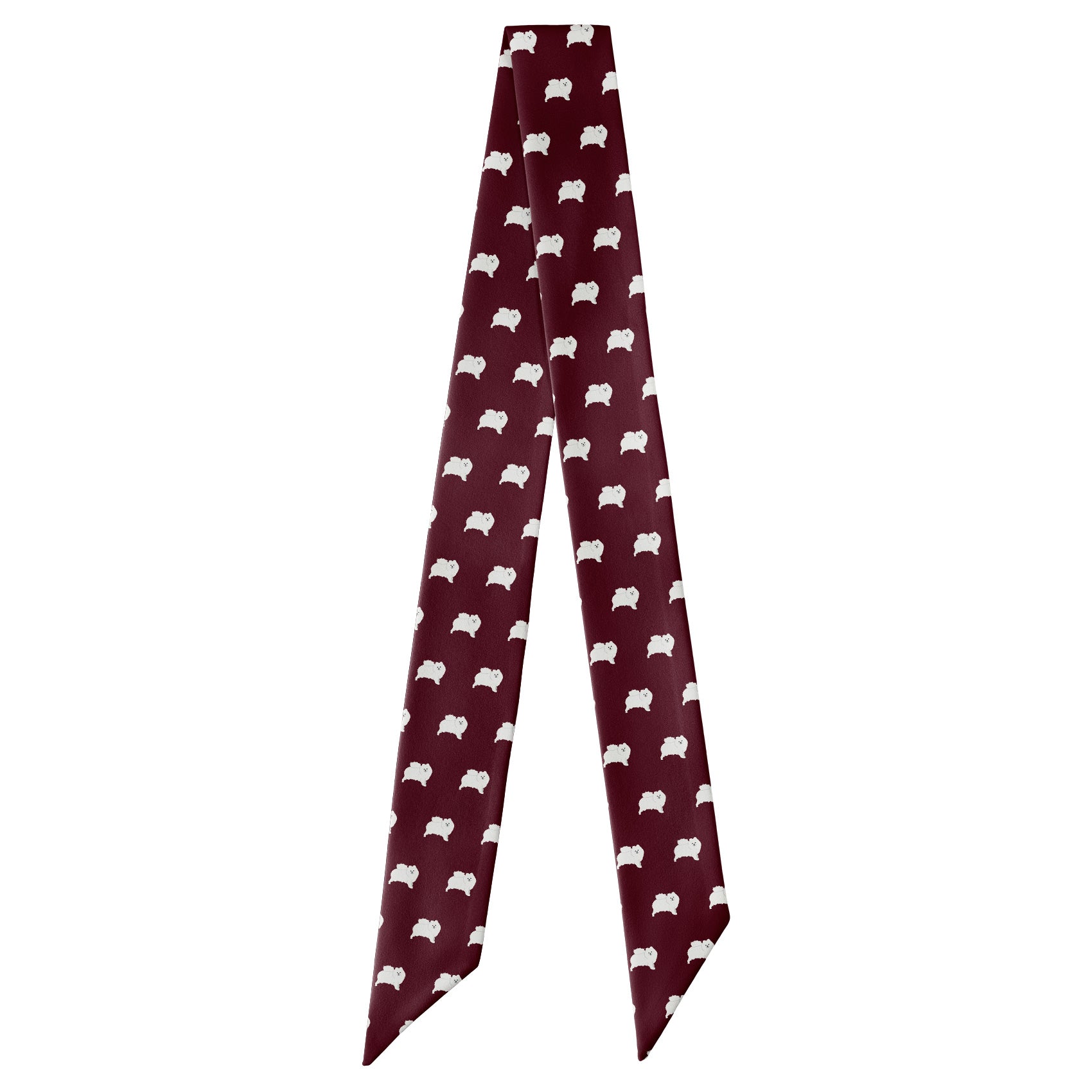 Pomeranian Hair Scarf - Full View of Hair Scarf - Knotty Tie Co.