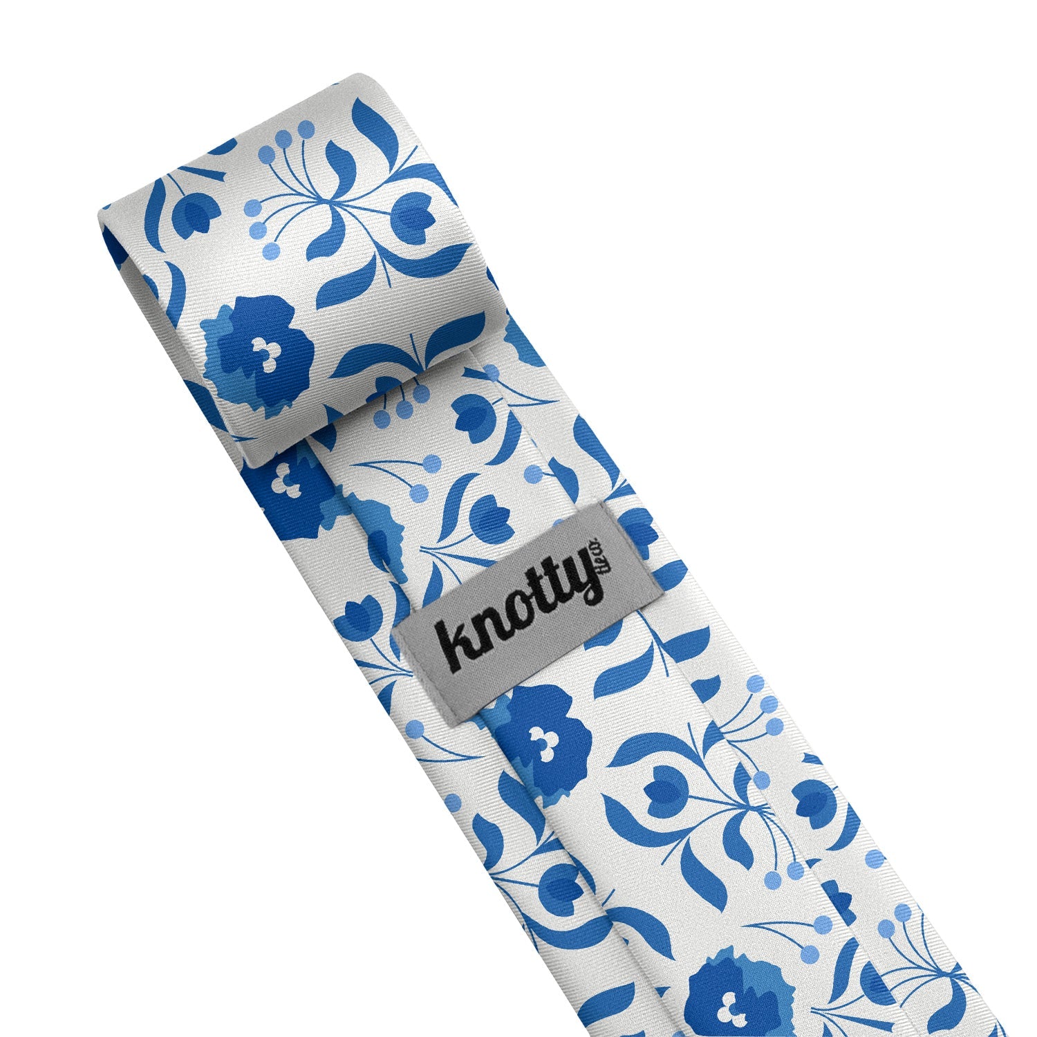Poppy Floral Necktie - Tag - Knotty Tie Co.