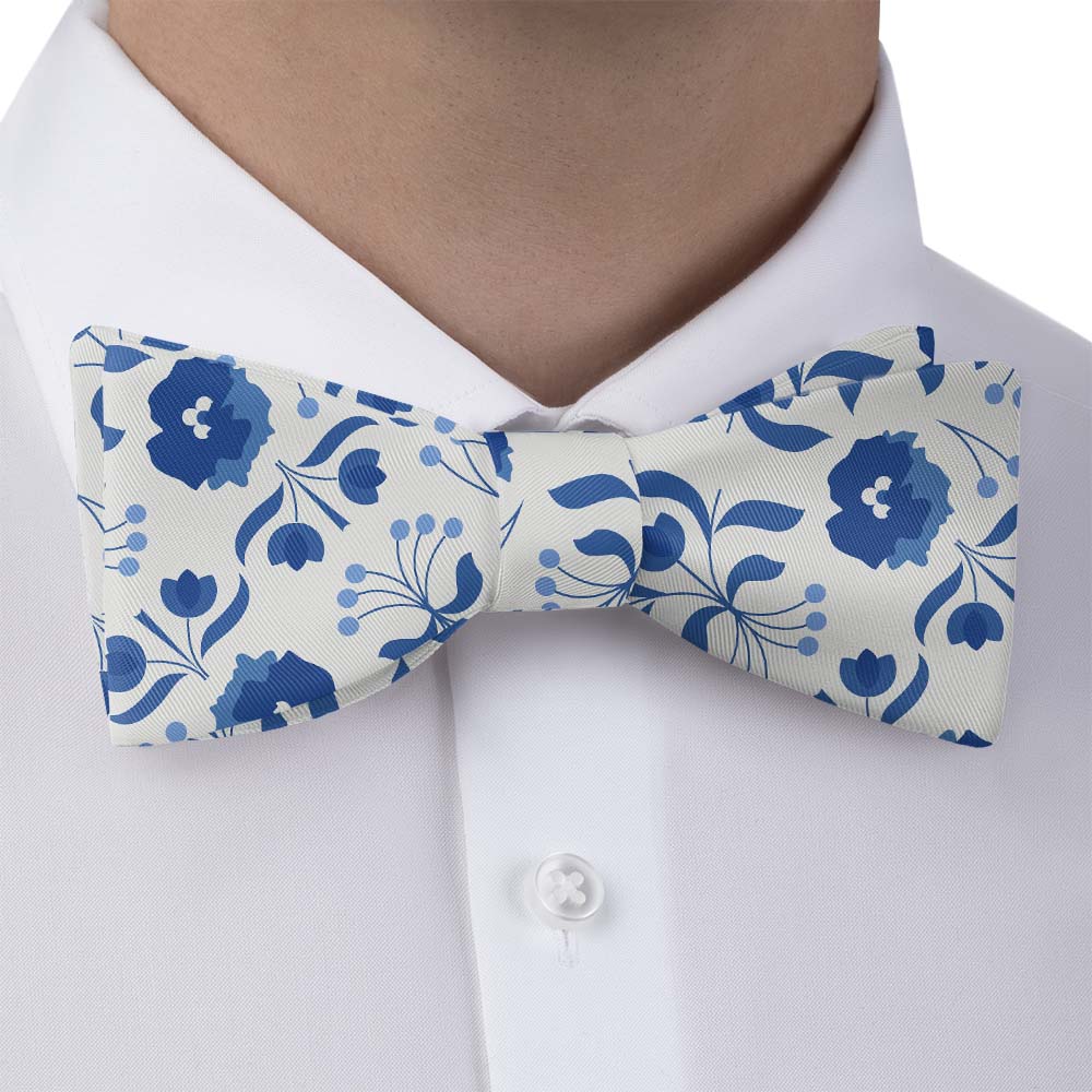Poppy Floral Bow Tie - Self Tie Bow Tie - Knotty Tie Co.