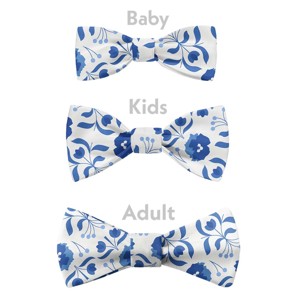 Poppy Floral Bow Tie - Bow Sizes - Knotty Tie Co.
