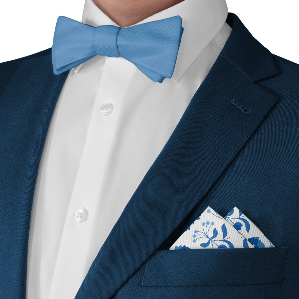 Poppy Floral Pocket Square - Matching Bow Tie - Knotty Tie Co.