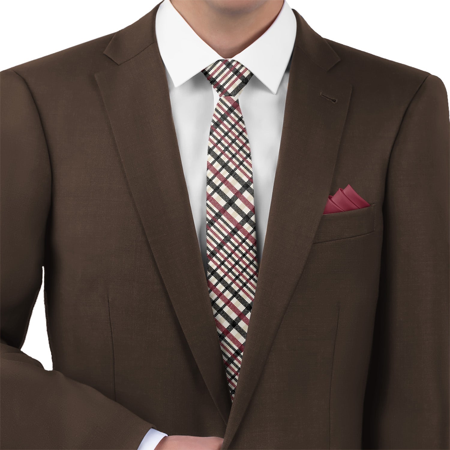 Potter Plaid Necktie - Matching Pocket Square - Knotty Tie Co.