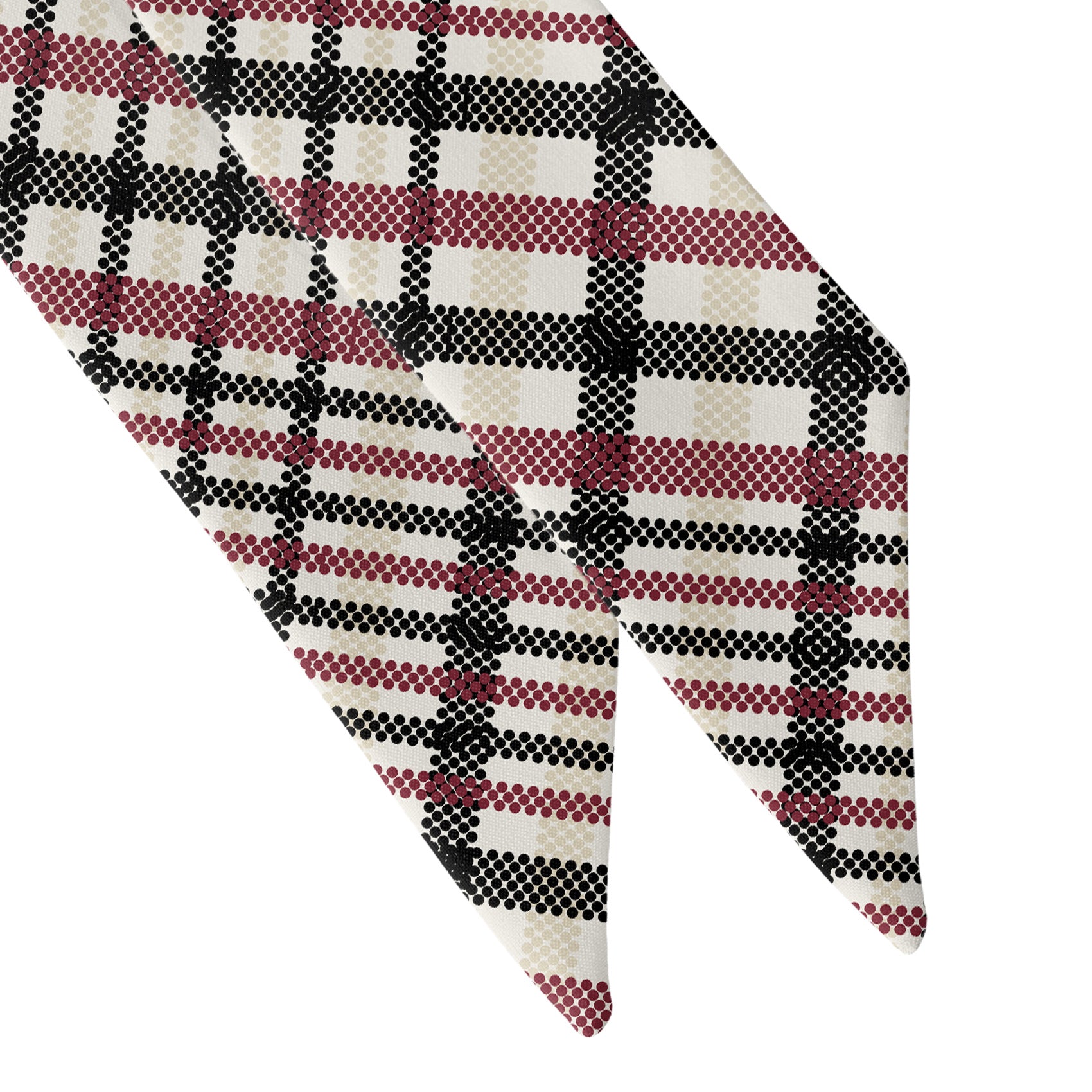 Potter Plaid Hair Scarf - Scarf Tapered Ends - Knotty Tie Co.