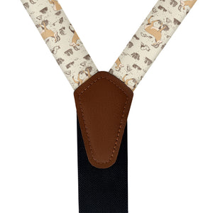 Prairie Pronghorn Suspenders - Vegan Leather Y-Back - Knotty Tie Co.