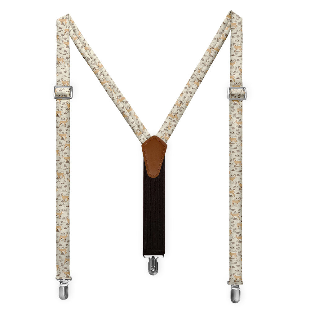 Prairie Pronghorn Suspenders - Full Front View - Knotty Tie Co.
