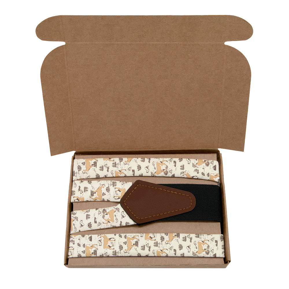 Prairie Pronghorn Suspenders - Kraft Gift Box Packaging - Knotty Tie Co.