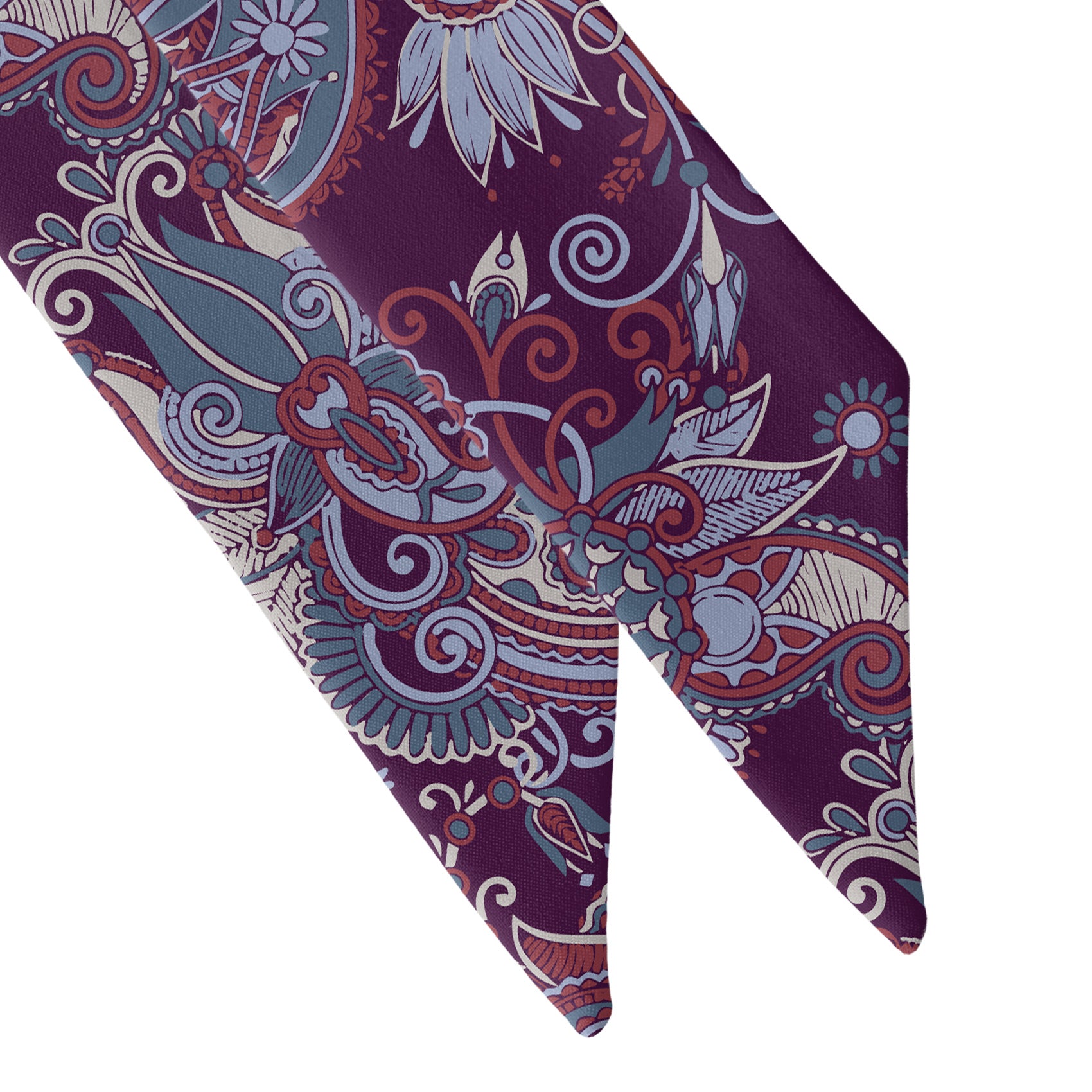 Prestige Paisley Hair Scarf - Scarf Tapered Ends - Knotty Tie Co.