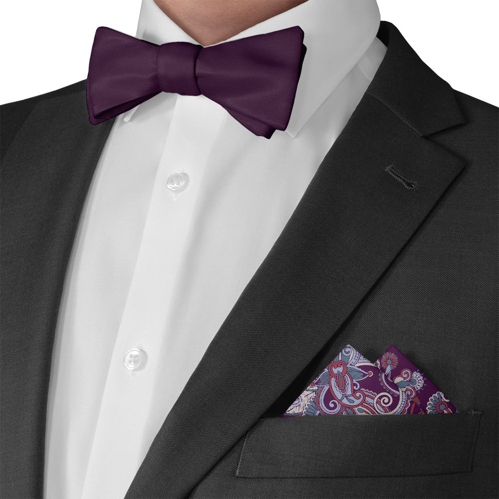 Prestige Paisley Pocket Square - Matching Bow Tie - Knotty Tie Co.