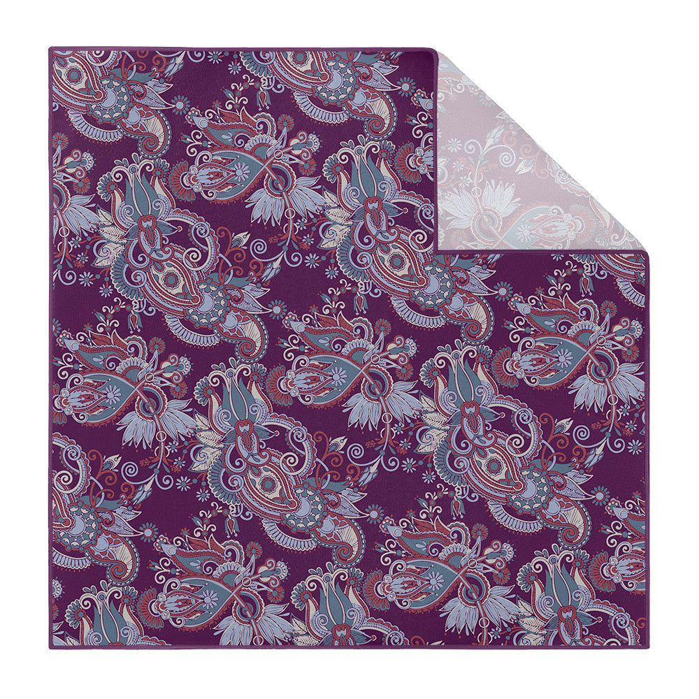 Prestige Paisley Pocket Square - Printed - Knotty Tie Co.