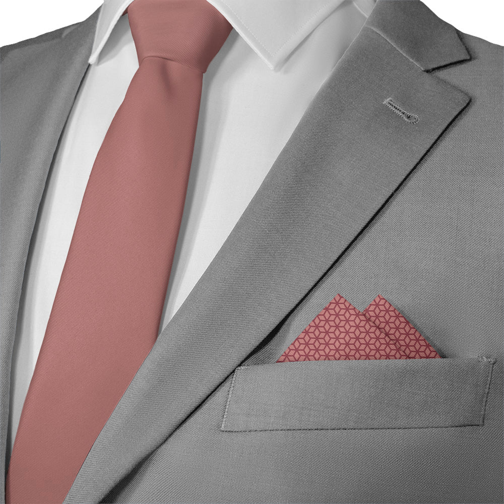 Preston Geometric Pocket Square - Matching Necktie- Knotty Tie Co.