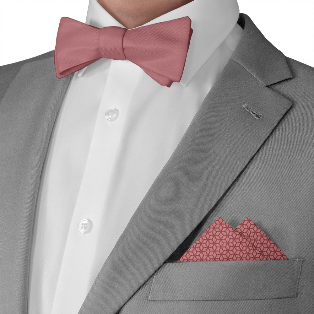 Preston Geometric Pocket Square - Matching Bow Tie - Knotty Tie Co.