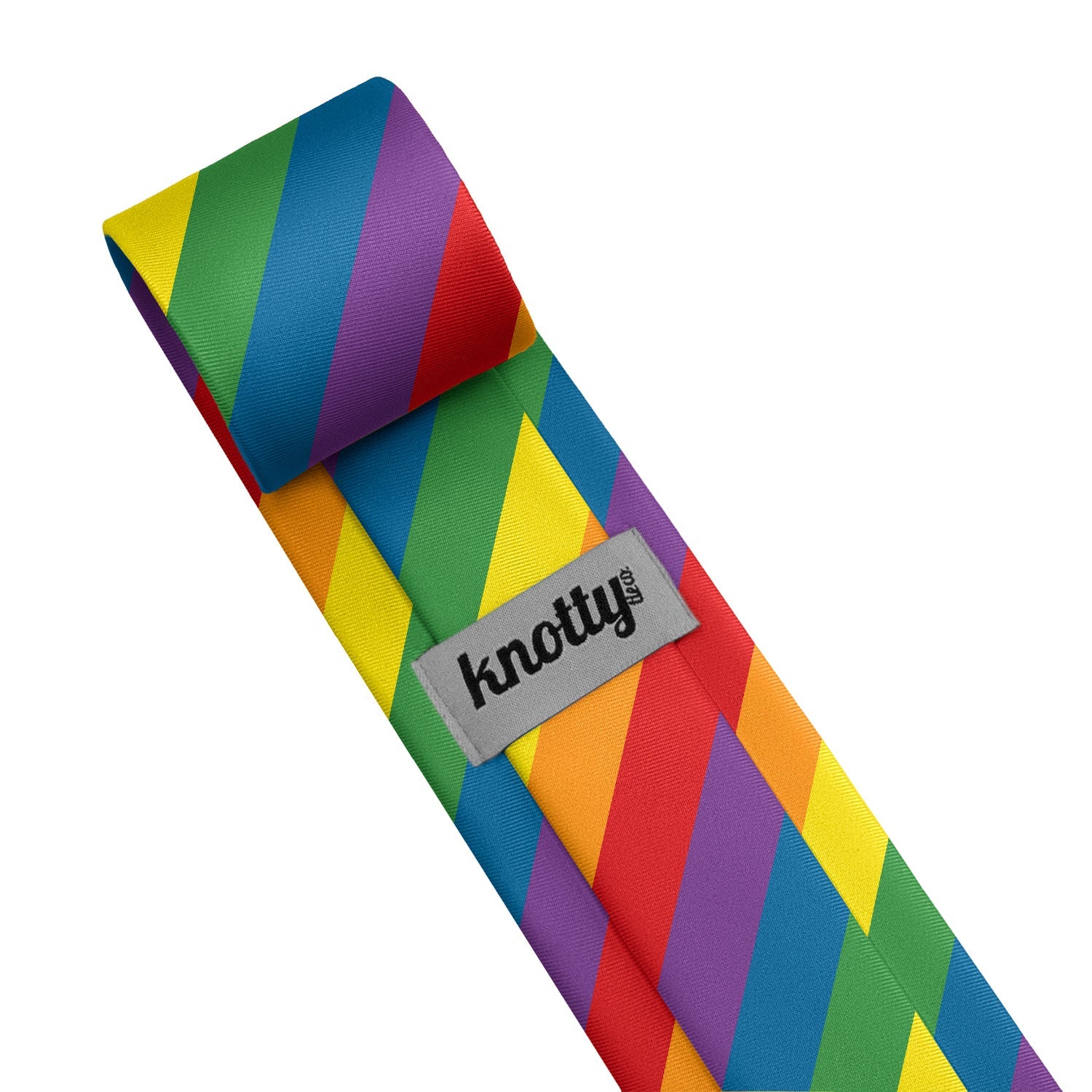 Pride Flag Necktie - Tag - Knotty Tie Co.