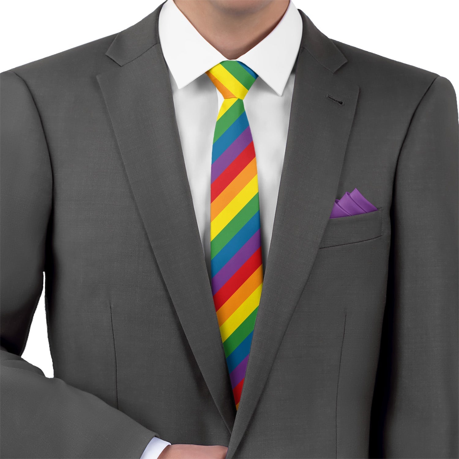 Pride Flag Necktie - Matching Pocket Square - Knotty Tie Co.