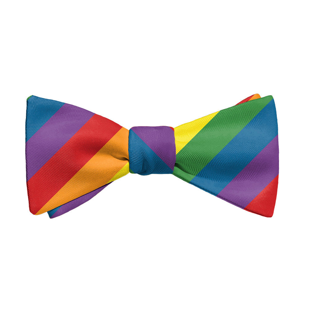 Pride Flag Bow Tie - Adult Standard Self-Tie 14-18" -  - Knotty Tie Co.