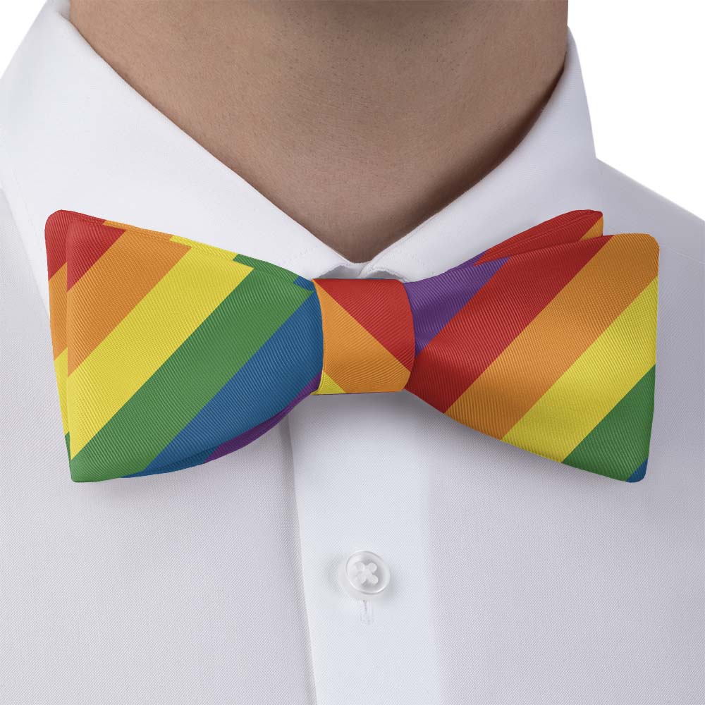 Pride Flag Bow Tie - Self Tie Bow Tie - Knotty Tie Co.