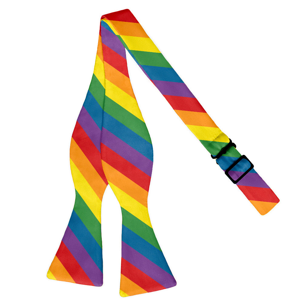 Pride Flag Bow Tie - Self Tie Flat - Knotty Tie Co.