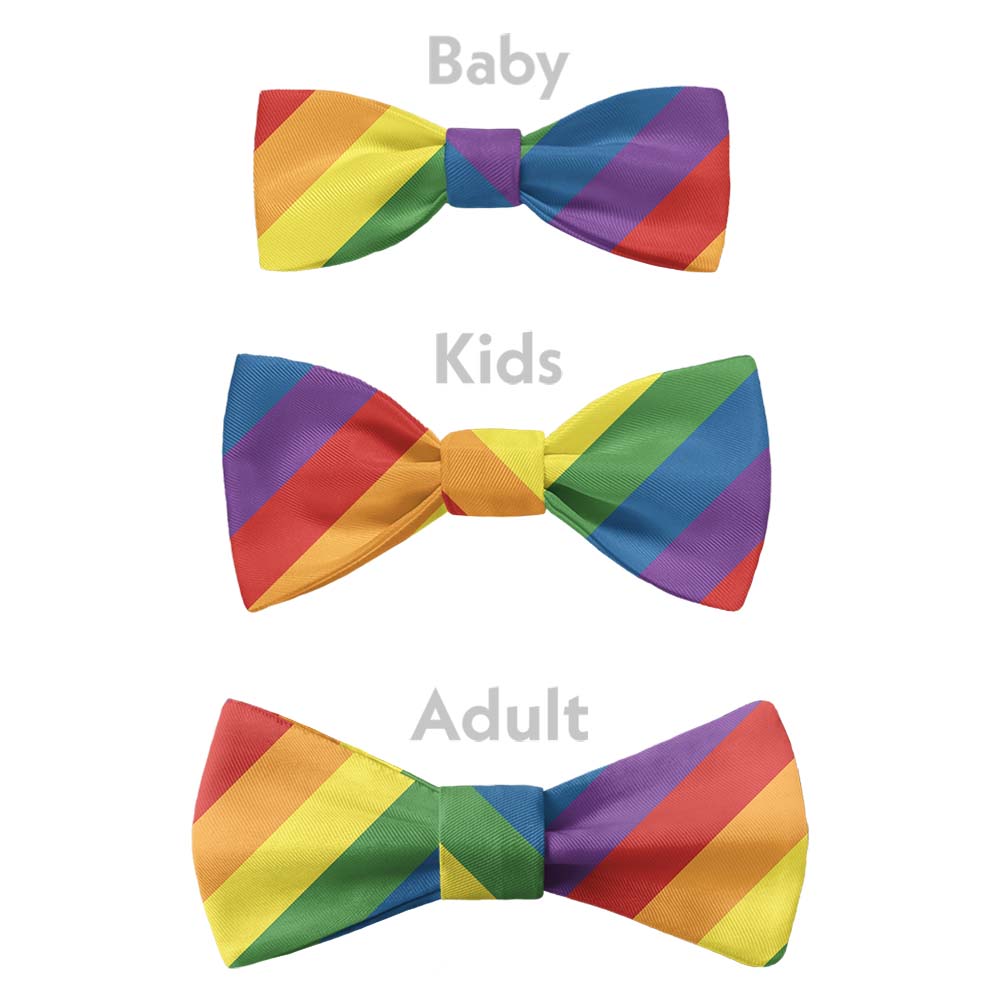 Pride Flag Bow Tie - Bow Sizes - Knotty Tie Co.