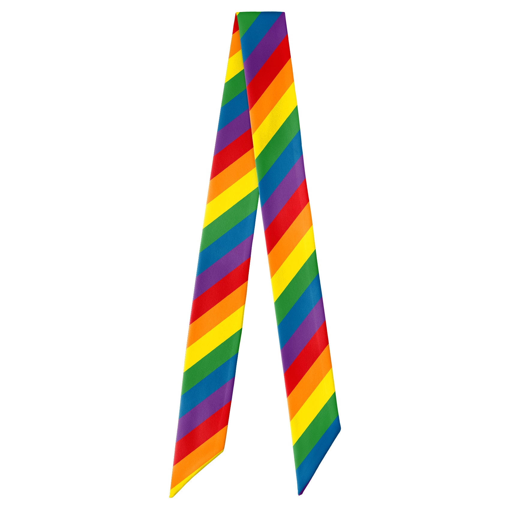 Pride Flag Hair Scarf - Full View of Hair Scarf - Knotty Tie Co.