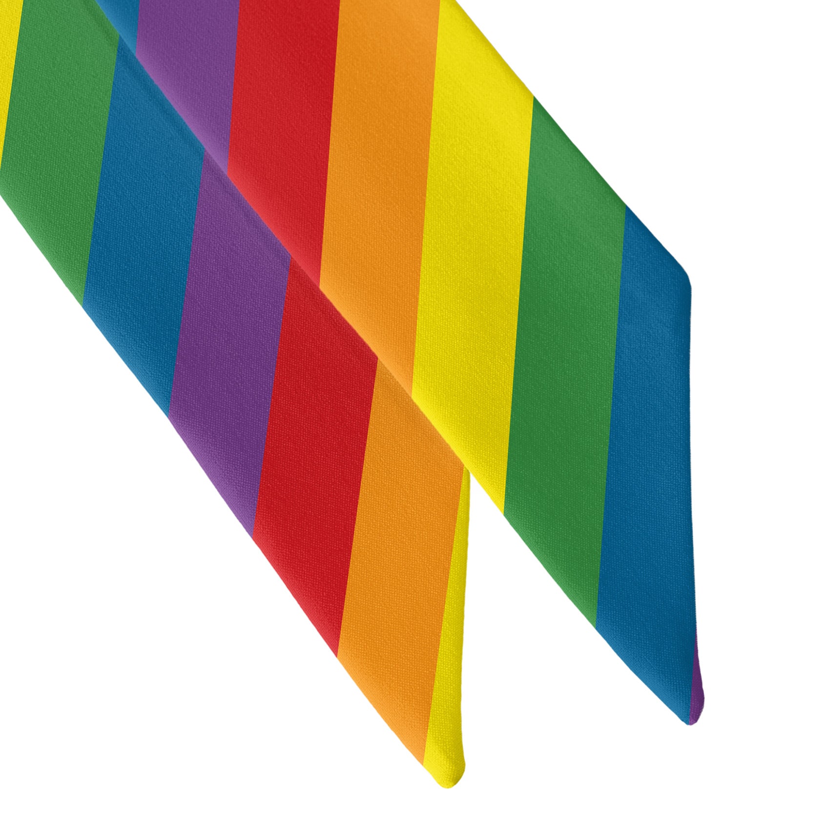 Pride Flag Hair Scarf - Scarf Tapered Ends - Knotty Tie Co.