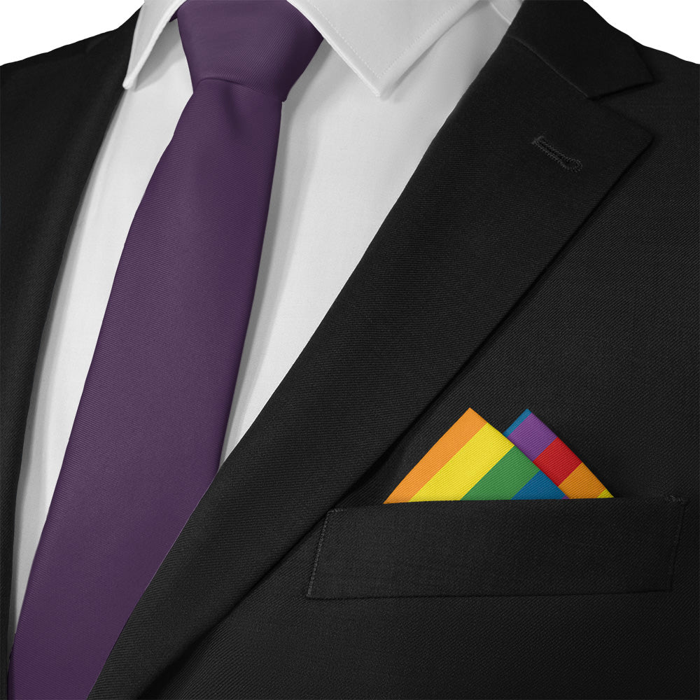 Pride Flag Pocket Square - 12" Square - Knotty Tie Co.
