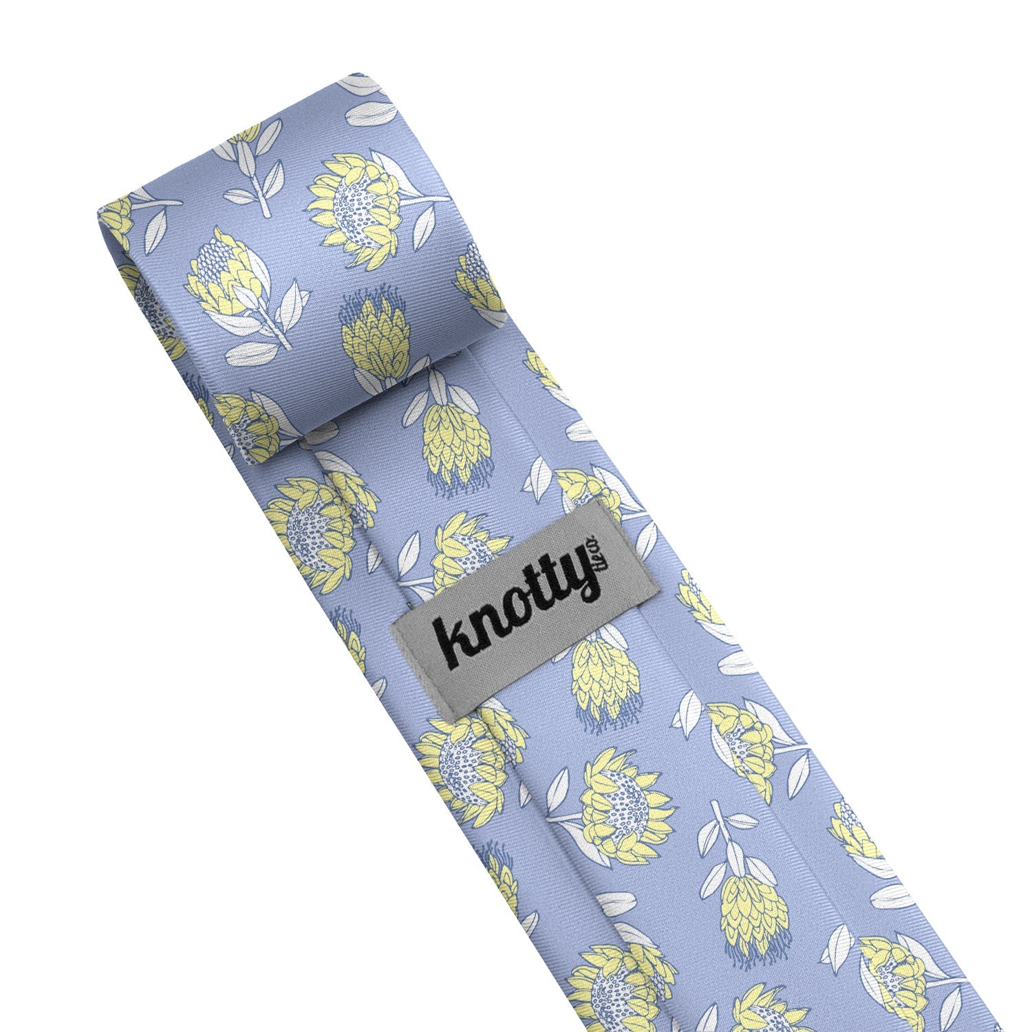 Protea Floral Necktie - Tag - Knotty Tie Co.