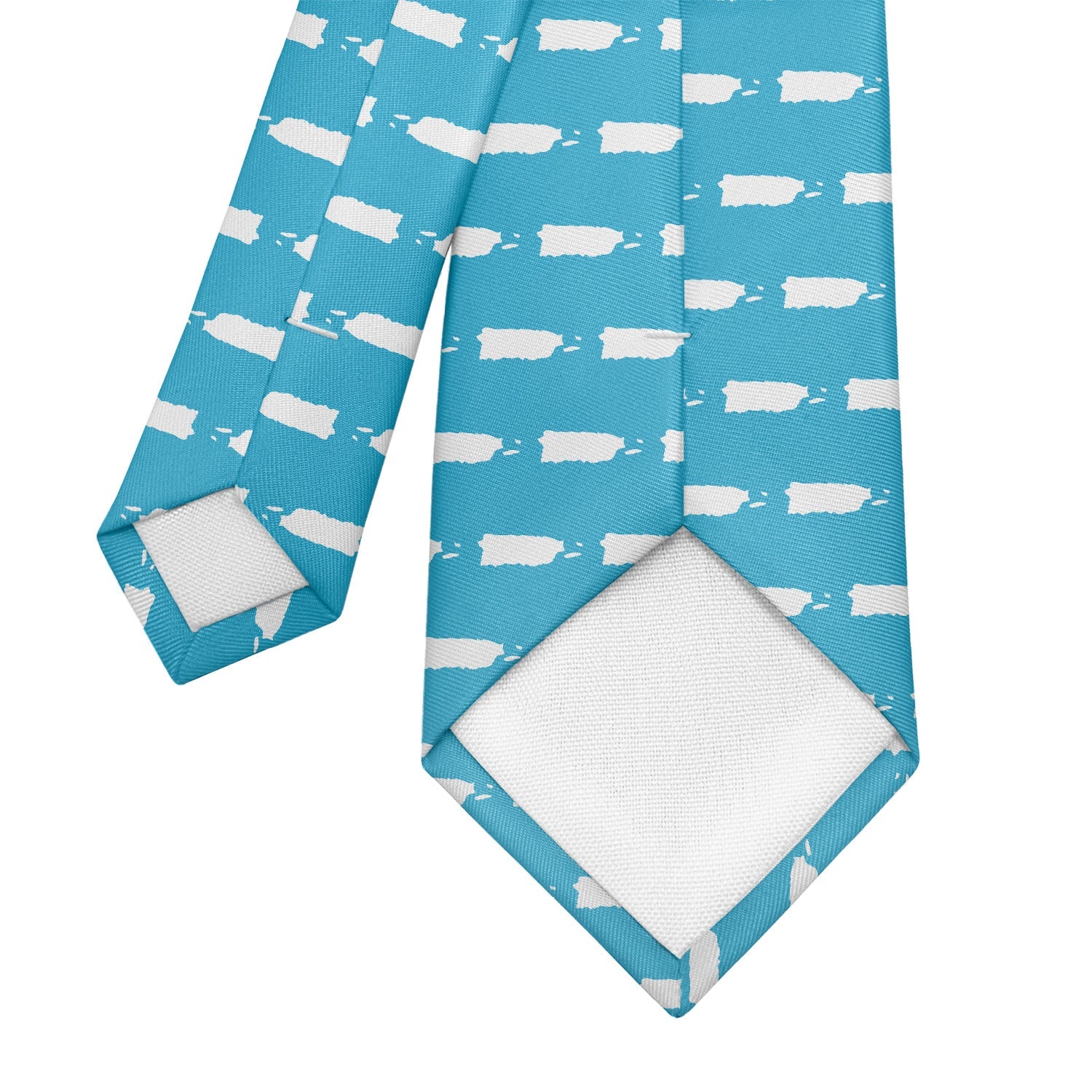 Puerto Rico Outline Necktie - Tipping - Knotty Tie Co.
