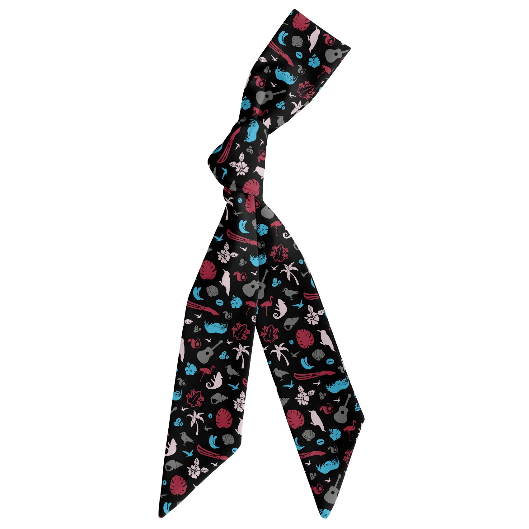 Puerto Rico Heritage Hair Scarf - Scarf Tied Into Knot - Knotty Tie Co.