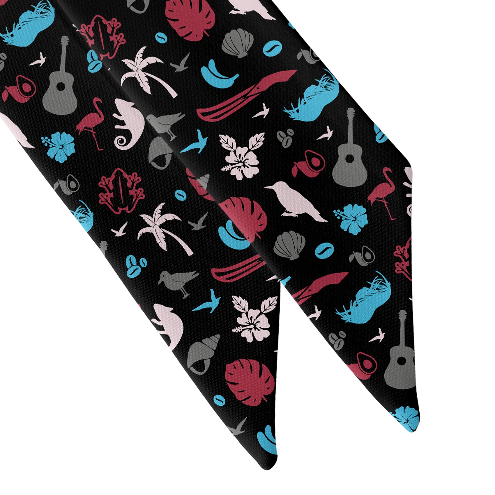 Puerto Rico Heritage Hair Scarf - Scarf Tapered Ends - Knotty Tie Co.