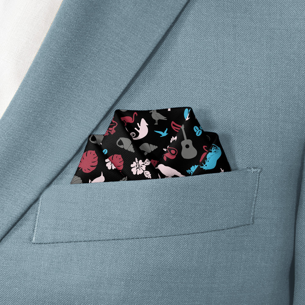 Puerto Rico Heritage Pocket Square - Scalloped Fold - Knotty Tie Co.